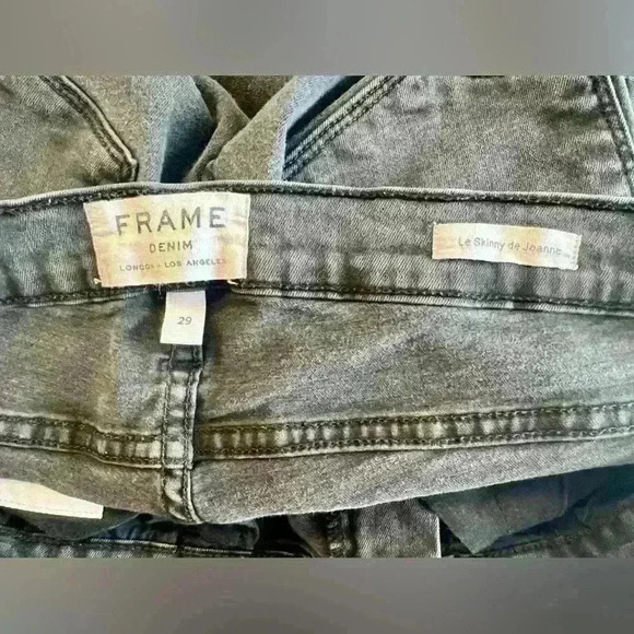 Frame Denim Women Jeans Le Skinny de Jeanne Low-Rise Denim Black #LSS769 Size 29 - Picture 3 of 7
